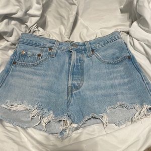 Levi 501’s light washed Jean shorts